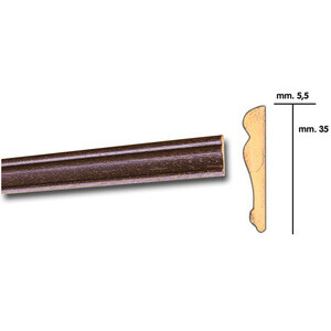 CORNICE X PARATI 5,5X35 NOCE SC H.200 BAROCCO